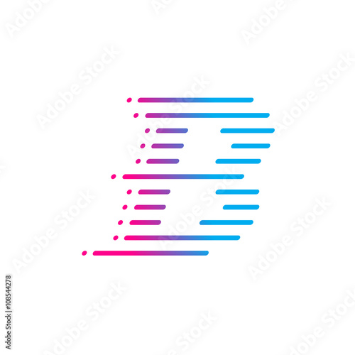 Abstract letter B logo,fast speed, moving,delivery,Digital