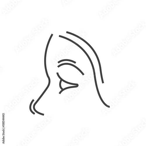 nose, Medical Doctors Otolaryngology icon, line icon Style