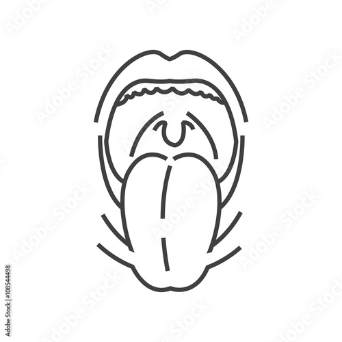 Tonsillitis, Medical Doctors Otolaryngology icon, line icon Styl
