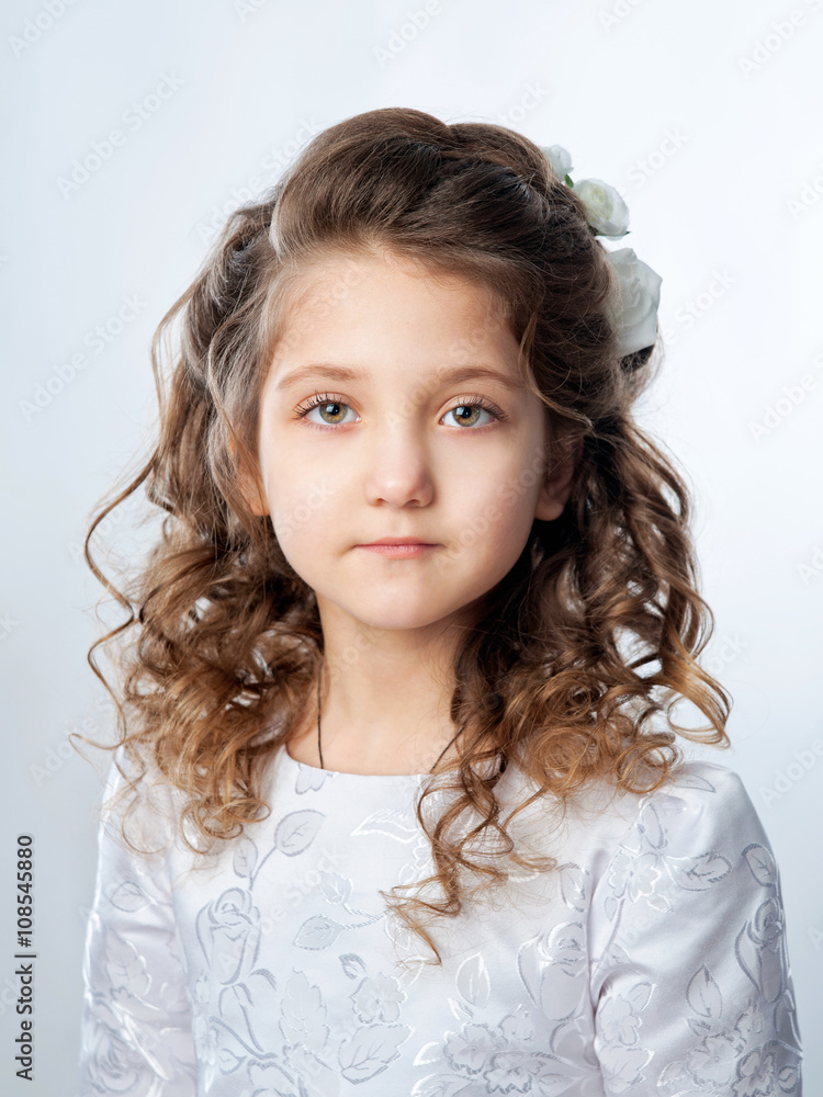 portrait of long-haired girl