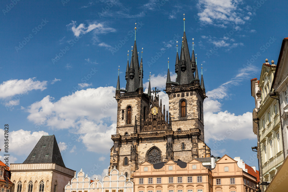 View of the city of Prague in Czech Republic