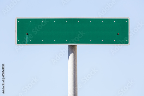 American empty street name sign