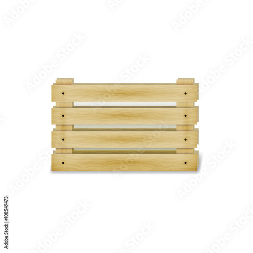 Vector illustration of a wooden box