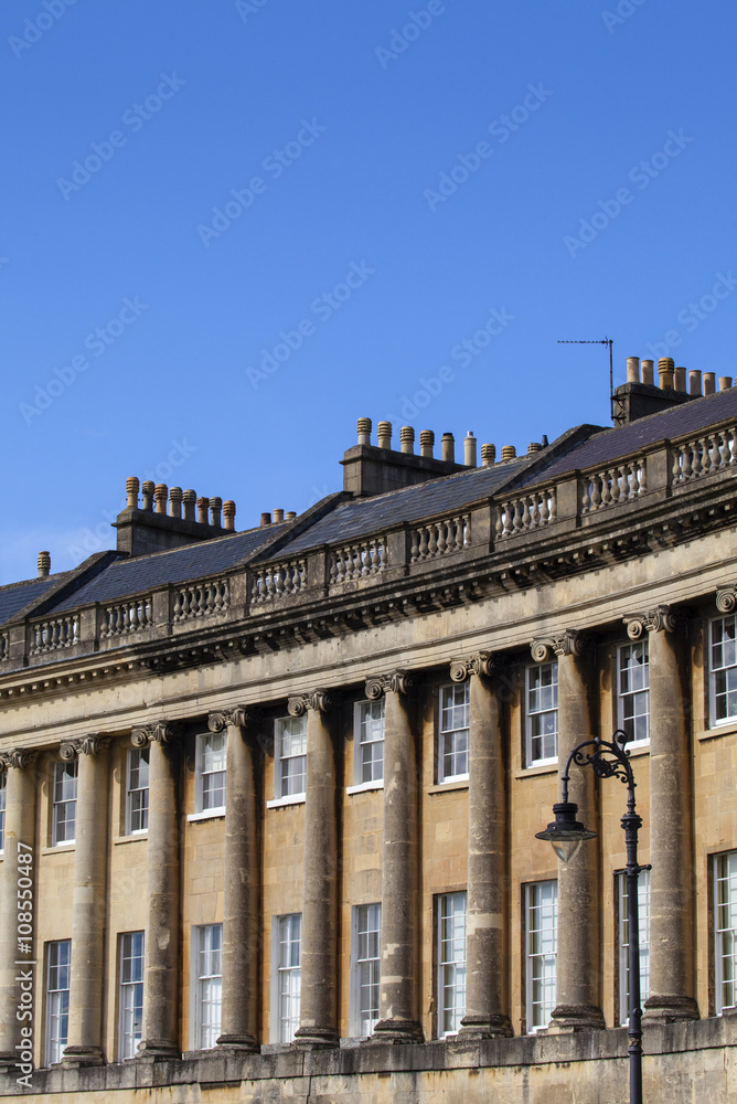 Royal Crescent in Bath, UK.