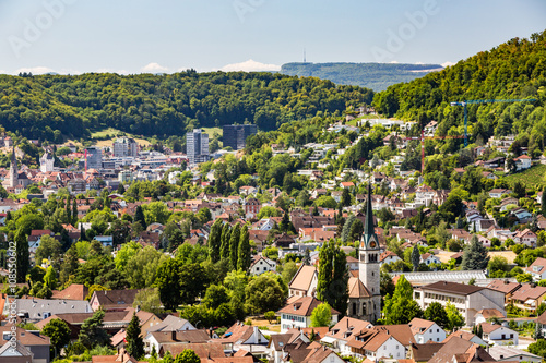 Fotografi Exterior views of  the St. Sebastian Church of Wettingen