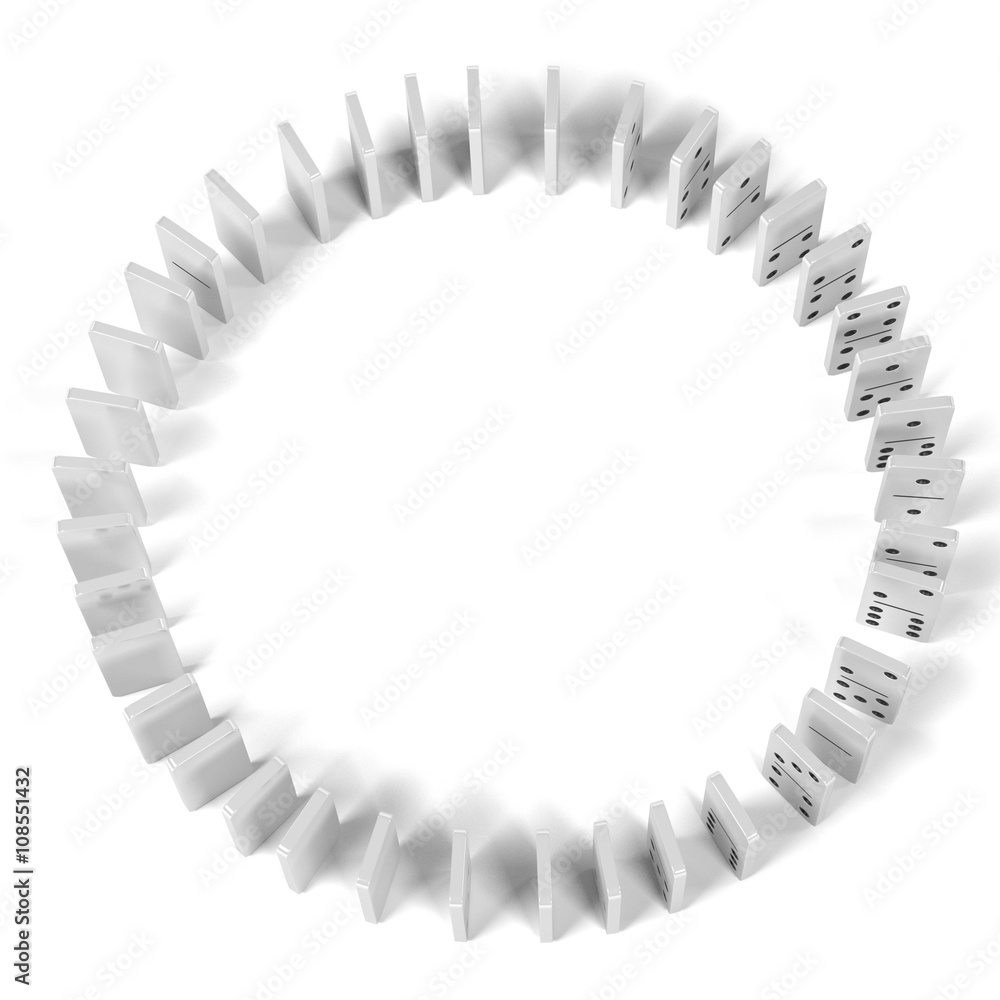 Obraz premium 3d rendering of domino set