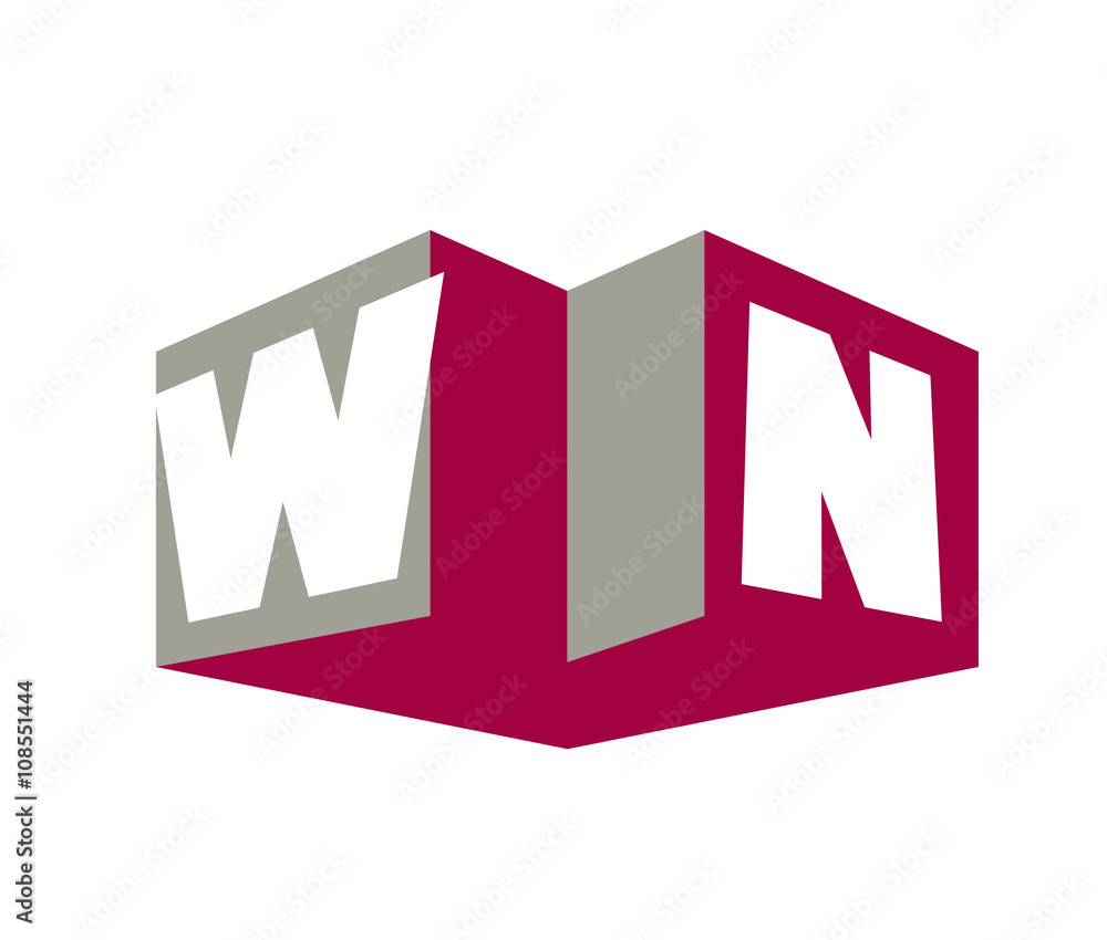 Fototapeta premium WN Initial Logo for your startup venture