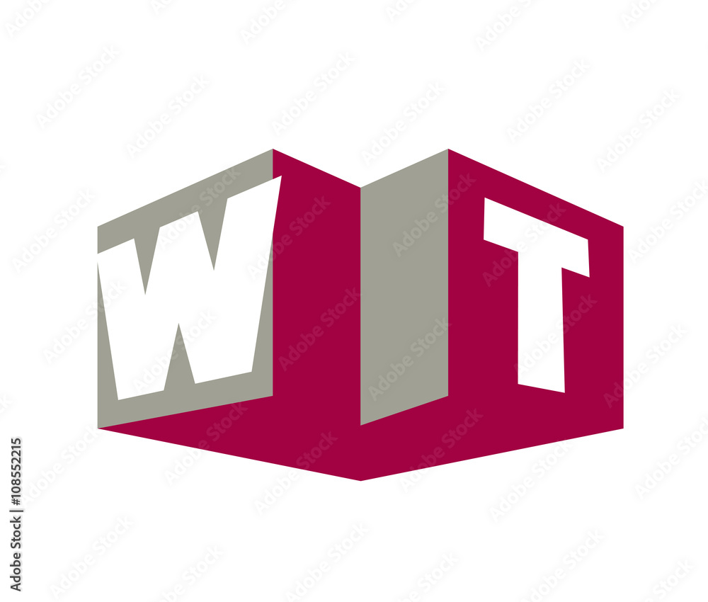 Fototapeta premium WT Initial Logo for your startup venture