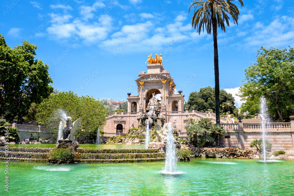 Fountain of Parc de la Ciutadella in Barcelona, Spain