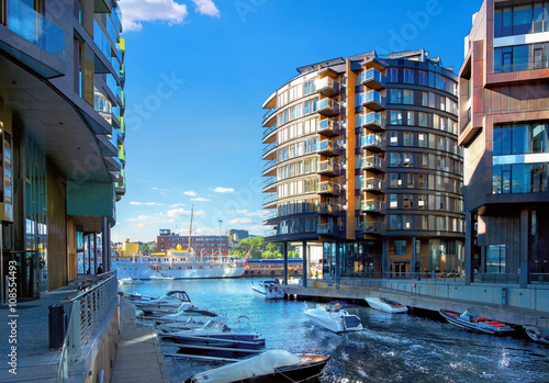 Canvas Print Modern district in Oslo, Norway