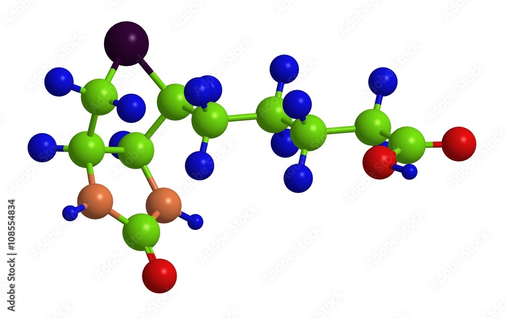 Molecular structure of biotin (vitamin B7) Molecular structure of biotin (vitamin B7)