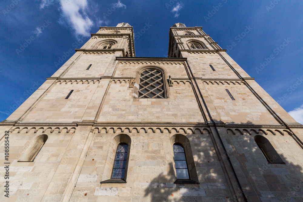Obraz premium Exterior views of various houses and churches in Zurich