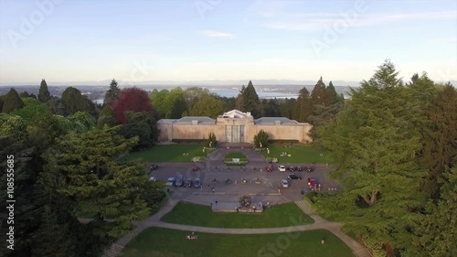 Aerial View of Seattle Asian Art Museum in Volunteer Park on Capitol Hill photo