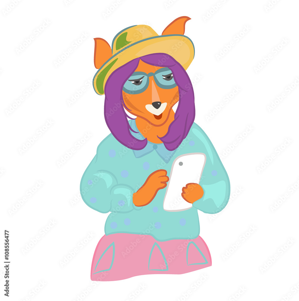 Beautiful vector drawing of fox Beautiful vector drawing of fox