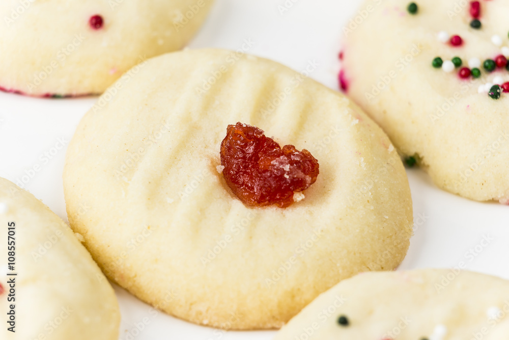 Sweet Shortbread Cookies with Festive Toppings Sweet Shortbread Cookies with Festive Toppings