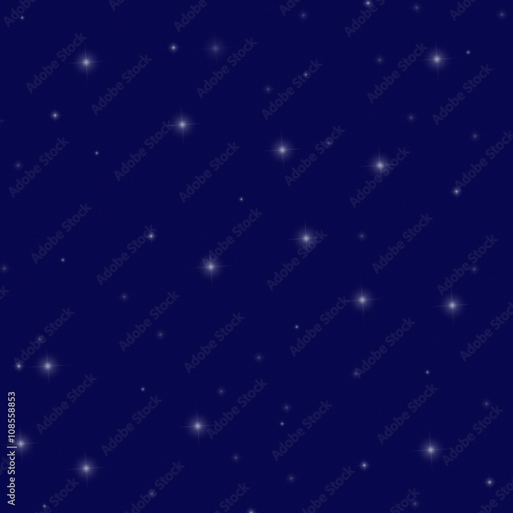 Space full of stars seamless background