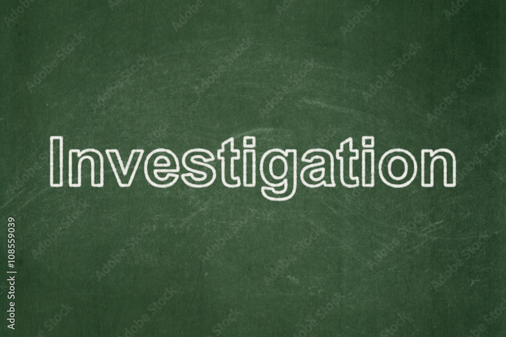 Fototapeta premium Science concept: Investigation on chalkboard background