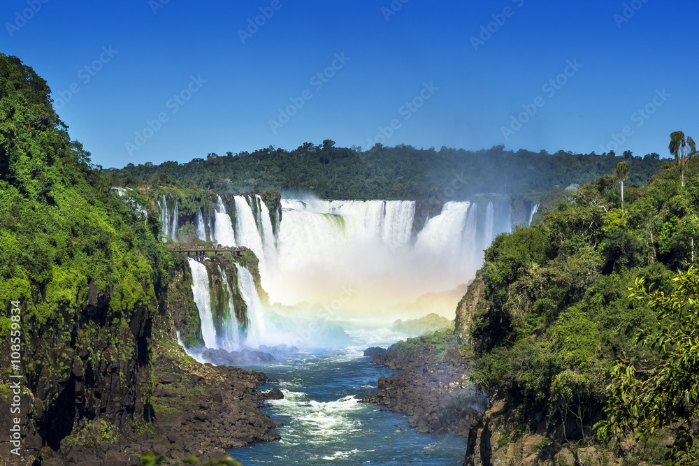 Iguazu Falls, on the border of Brazil, Argentina and Paraguay.