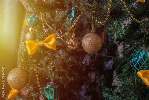 Christmas tree closeup