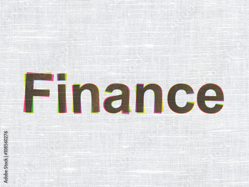 Money concept: Finance on fabric texture background