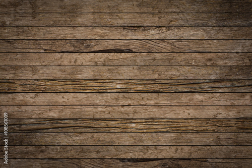 vintage dark wood panel background texture with vignette