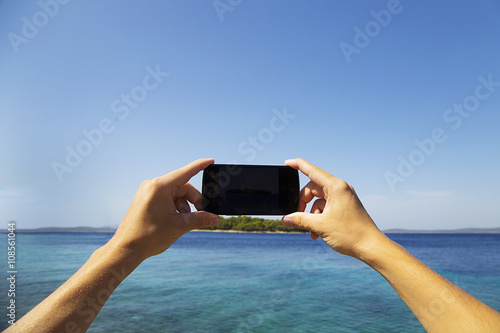 Taking photo with a phone