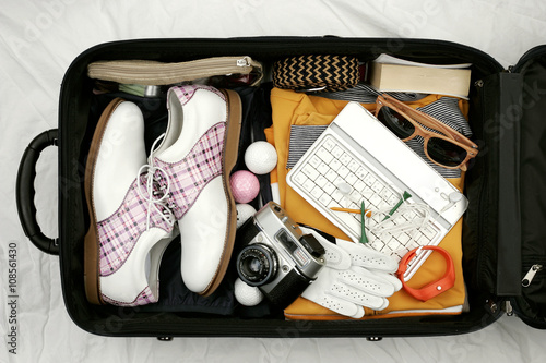 Golf vacations suitcase