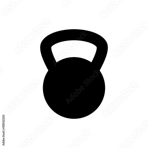 Kettlebell icon.  Vector illustration.