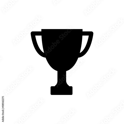 Winner trophy cup icon. Vector illustration.