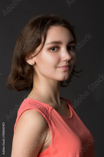 portrait of a young beautiful smiling girl