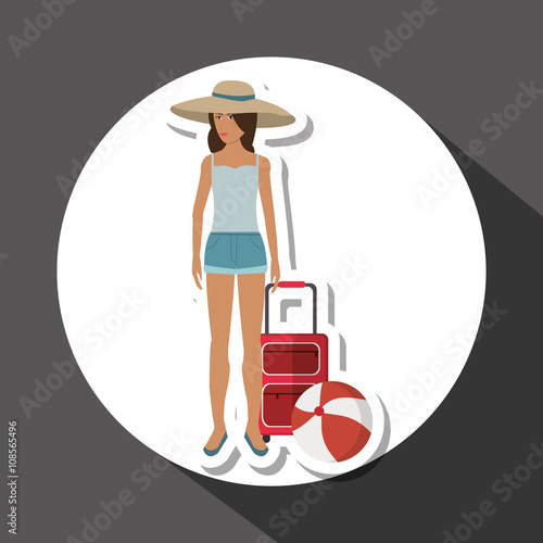 Icon of vacations design, vector illustration