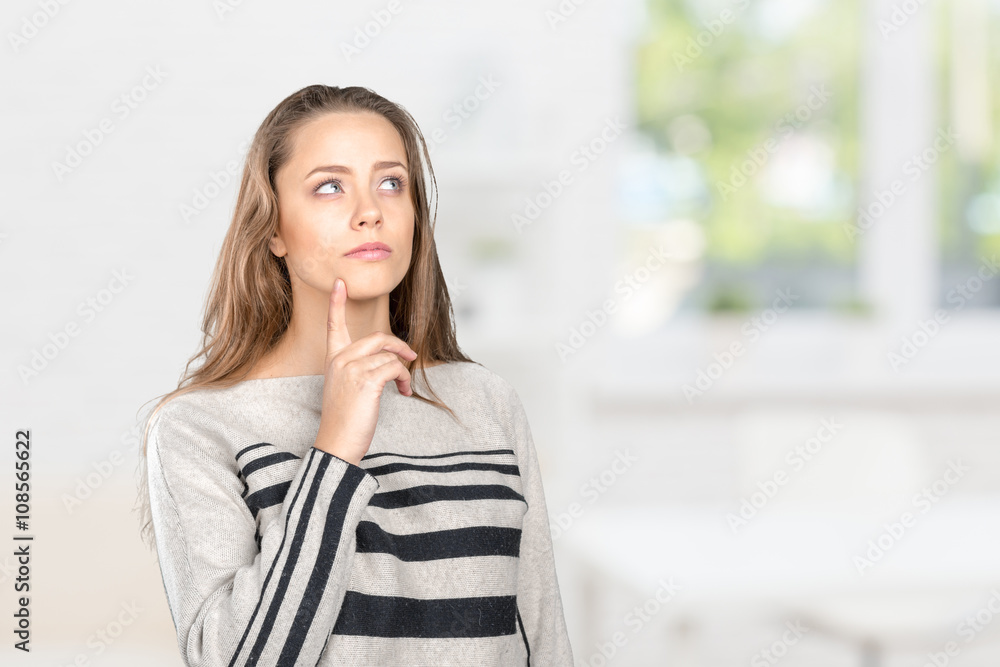 Young Girl Thinks Young Girl Thinks