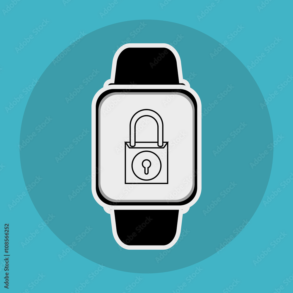 Icon of Smart watch design, vector illustration Icon of Smart watch design, vector illustration
