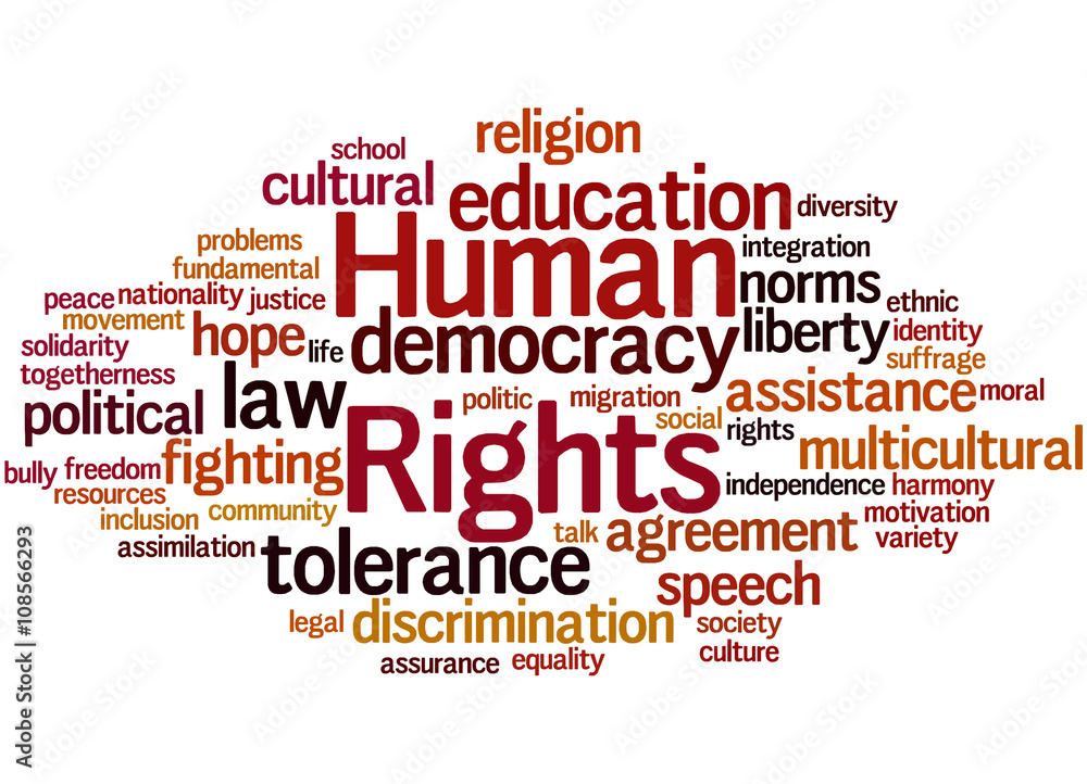 Human Rights, word cloud concept 5