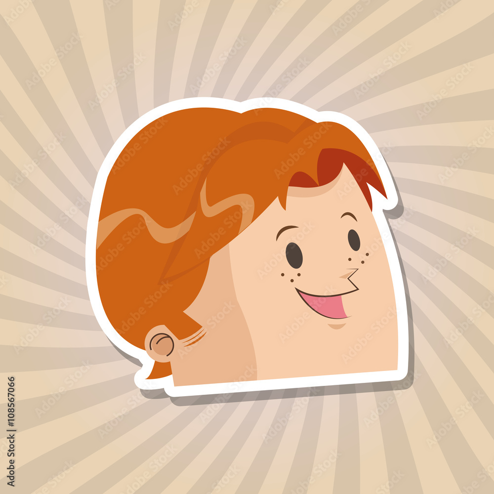 Icon of man cartoon design, vector illustration Icon of man cartoon design, vector illustration