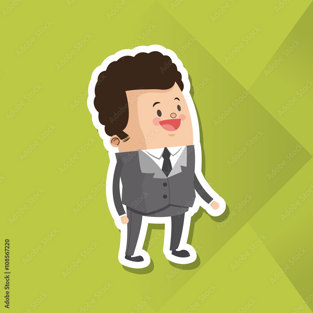 Icon of businessman cartoon design, vector illustration Icon of businessman cartoon design, vector illustration