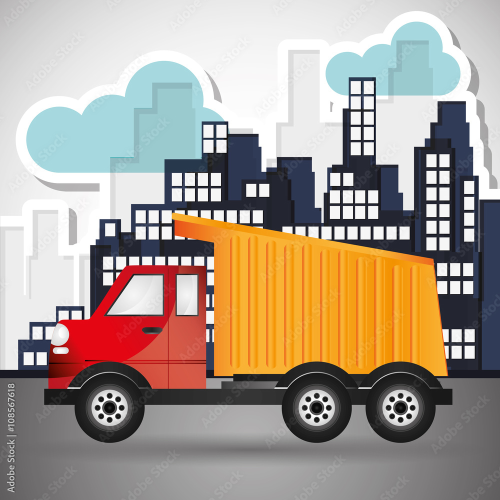 Truck graphic design , editable graphic, industrial transport machine concept Truck graphic design , editable graphic, industrial transport machine concept