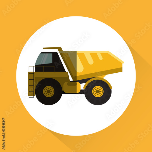 icon of under construction , editable graphic, industrial transport machine concept
