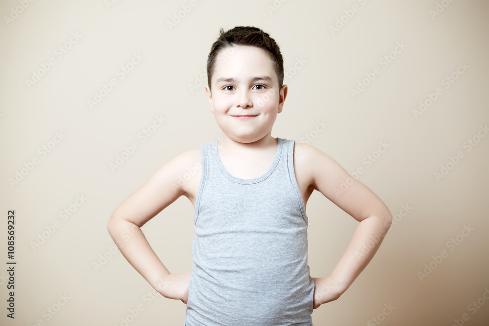 kid with hands on hips kid with hands on hips