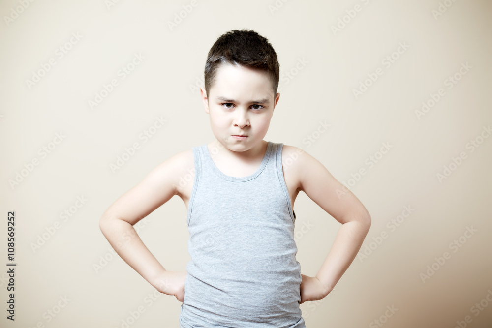 upset kid with attitude