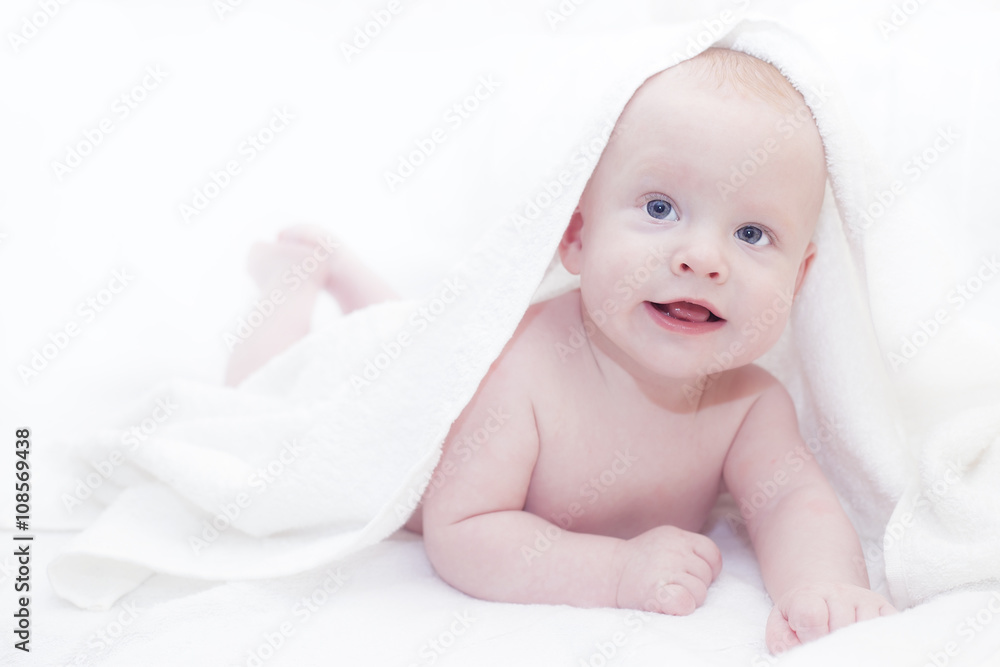 Baby smiling after bath Baby smiling after bath