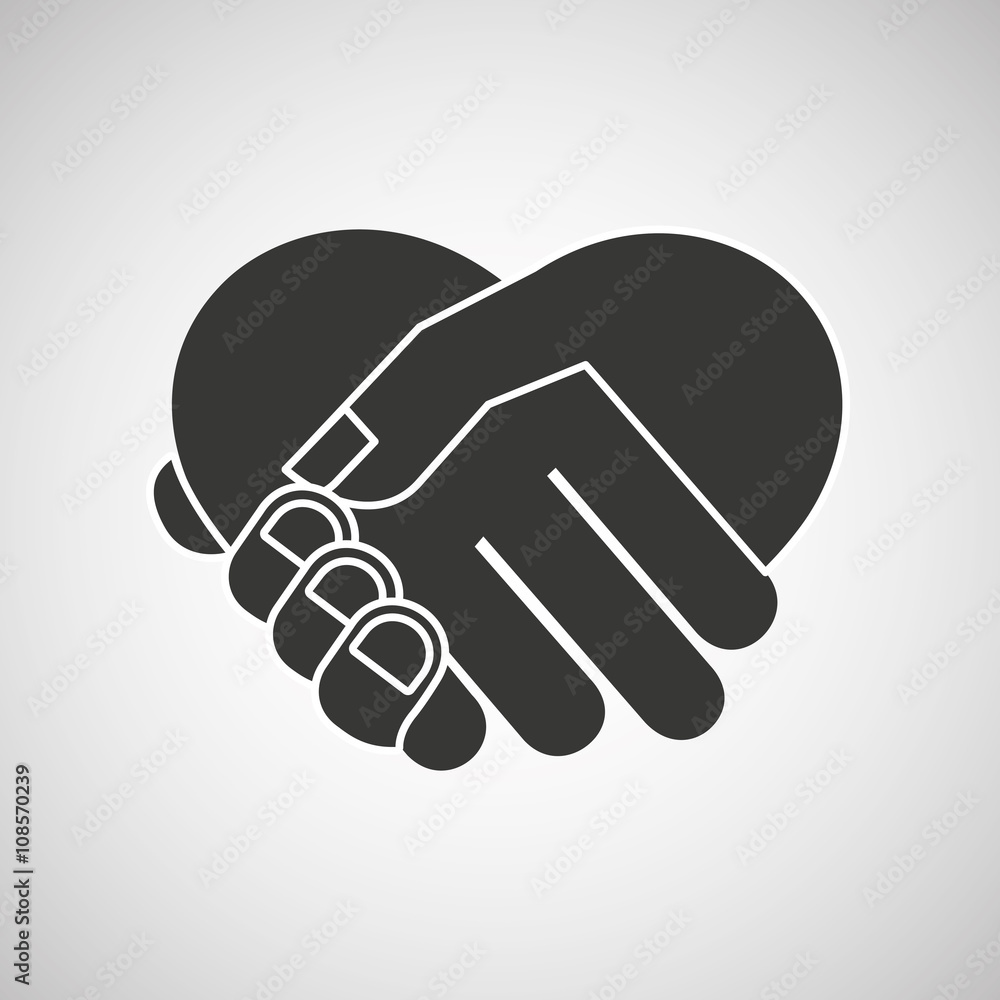 Obraz premium hand shake design 