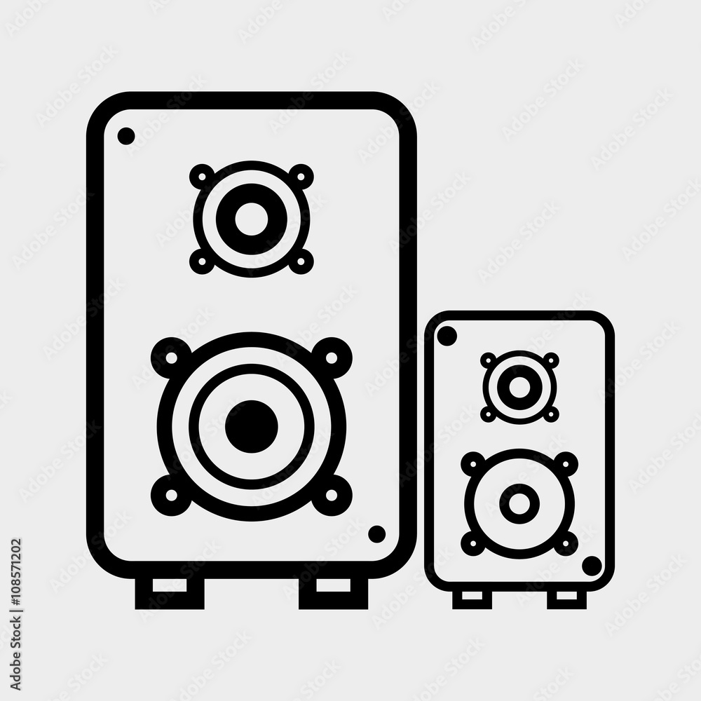 Flat illustration about speaker design 