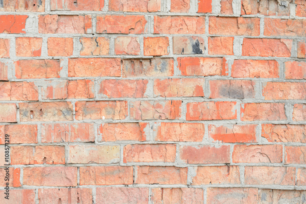 Obraz premium Brick texture with scratches and cracks