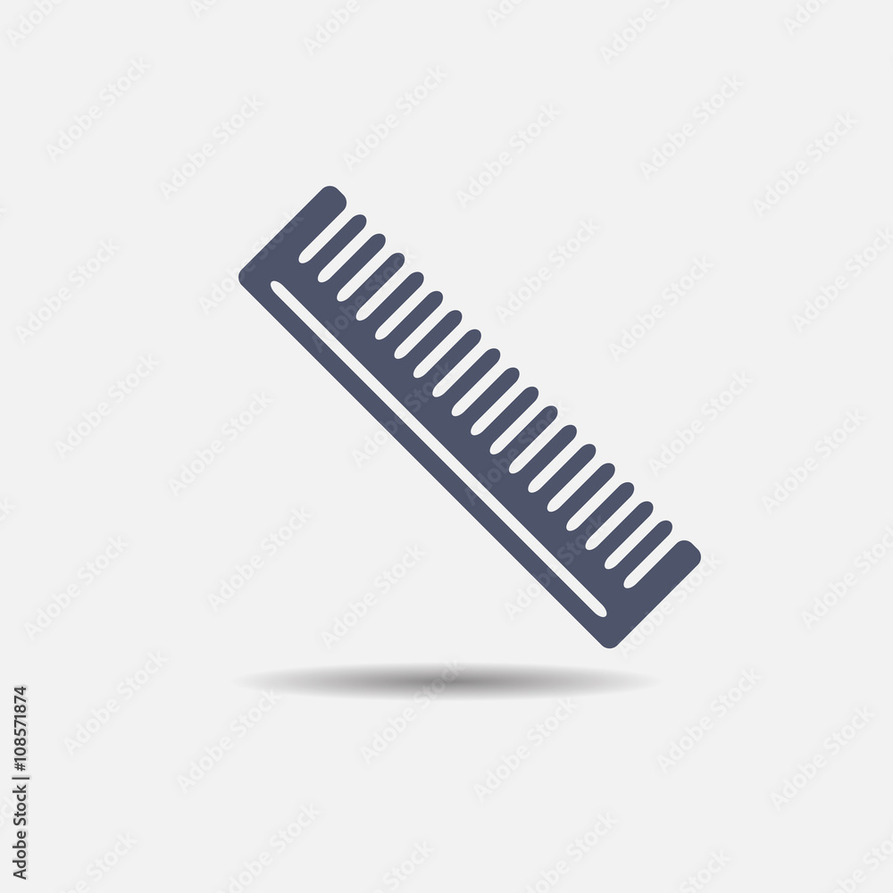 Barber comb hair colored icon Barber comb hair colored icon