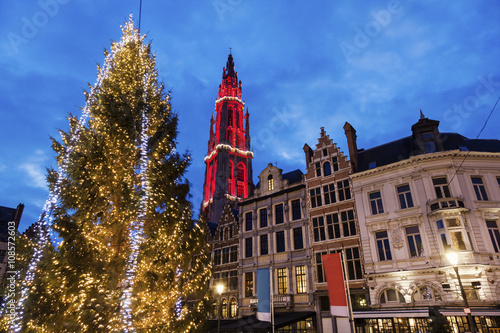 Christmas on Grote Markt in Antwerp photo