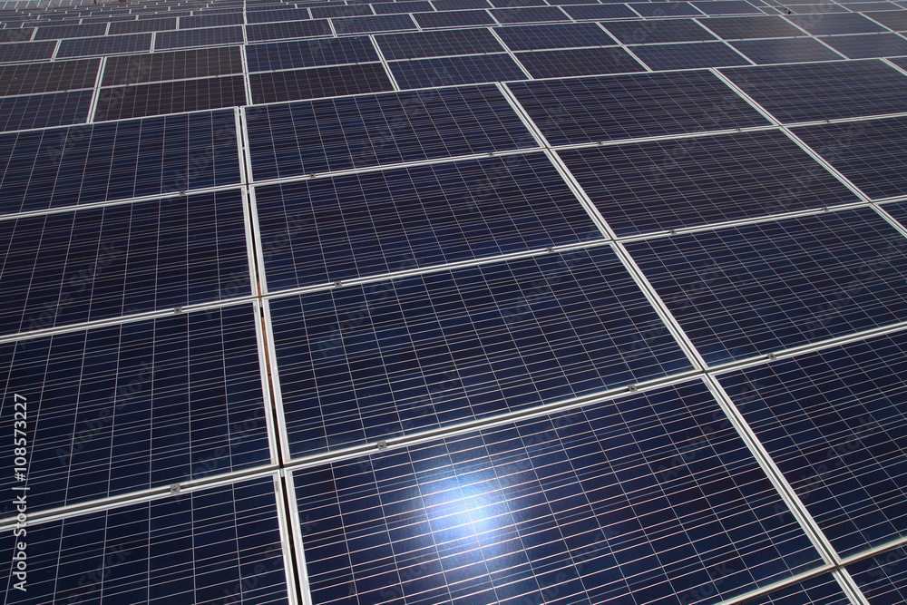 Solar panel detail abstract - renewable energy source.