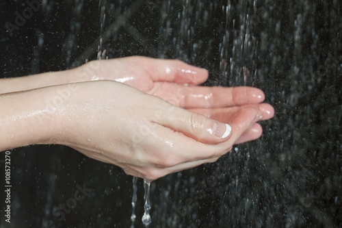 hands on shower