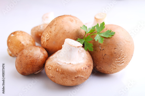 Brown champignon mushrooms