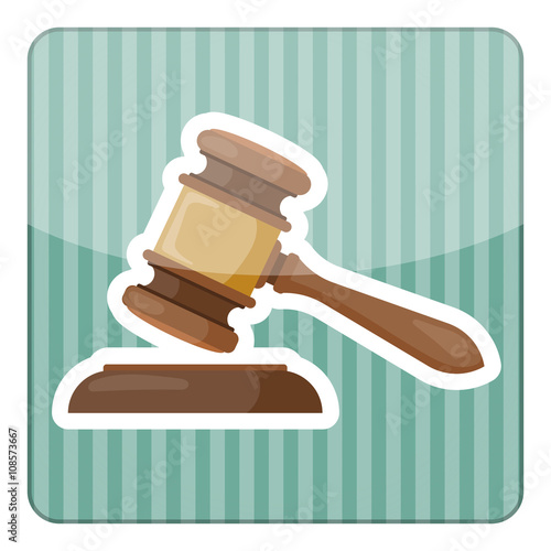 Judge gavel vector colorful icon